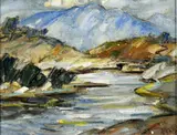 Marjorie Henry, The Mournes near Rathfriland, Oil on Board