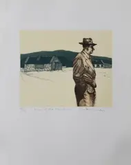 Martin Gale, King of the Mountain, Etching. Edition 8 of 100