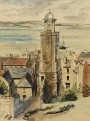 Muriel Brandt, Clock Gate, Youghal, Co. Cork, Watercolour Drawing