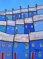 Paul Bursnall, Blue Block, Oil on Canvas Enquire