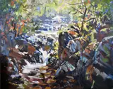 Rodney Howes, River Landscape, Oil on Canvas