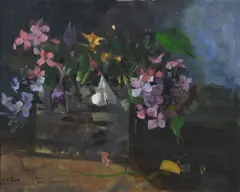 Flowers by Sarah le Jeune, Oil on Board, offered Jun 2026