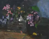Sarah le Jeune, Flowers, Oil on Board