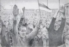 Tom Molloy, Stalinists in Belarus, Pencil Drawing