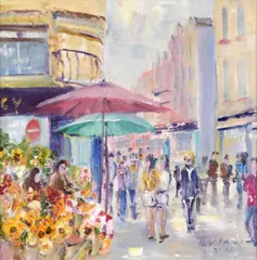 Bill O'Brien, Grafton Street, Dublin, Oil on Board