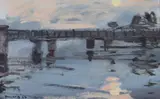Brian Ballard, Governers Bridge, Oil on Board