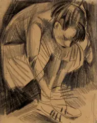 Colin Middleton, Tying Shoelaces, Pencil