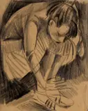 Colin Middleton, Tying Shoelaces, Pencil