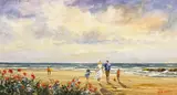 Darren Paul, Pleasant Memories at the Beach, Oil on Board