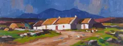 Donal McNaughton, Country Cottage, Oil on Board
