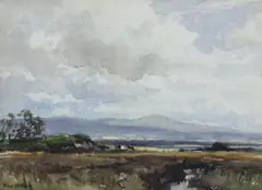 Frank McKelvey, Mountain View, Watercolour