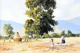 Hugh McIlfatrick, Harvest, Oil on Board