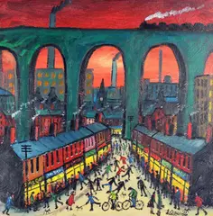 James Downie, Big City, Oil on Canvas