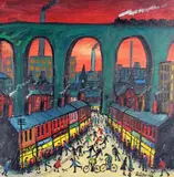 James Downie, Big City, Oil on Canvas