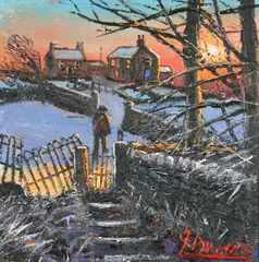 James Downie, Sunset, Oil on Canvas