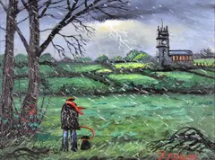James Downie, Taking Shelter, Oil on Canvas