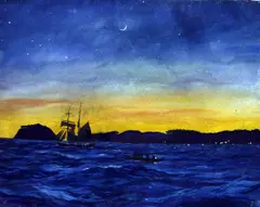 Kenneth Denton Shoesmith, Sunset off the Japanese Coast, Watercolour Enquire