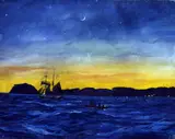 Sunset off the Japanese Coast by Kenneth Denton Shoesmith, Watercolour Enquire, offered Sep 2026