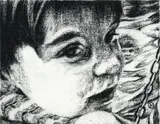 Lorcan Vallely, Girl on a Roundabout, Oil and Charcoal on Canvas