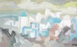 Markey Robinson, Village, Gouache