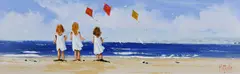Michelle Carlin, Perfect Day For Kites, Oil on Board