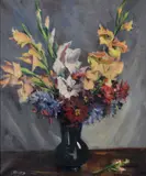Frank Morgan O'Brien, Flower Still Life, Oil on Canvas