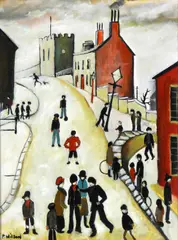 Paul Wilson, The High Street, Oil on Canvas