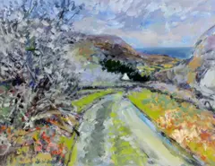 Robert Bottom, Laneway, Oil on Board