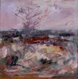 Robert Bottom, Pink Landscape, Sligo, Oil on Board
