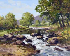 Sam Mclarnon, River Dun at Dunorgan, Oil on Canvas