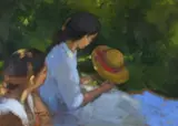 Tom Quinn, In the Shade, Oil on Board