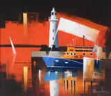 Verner Finlay, Donaghadee Lighthouse, Oil on Board