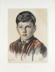 William Conor, Rupert, Mixed Media pencil and crayon on paper