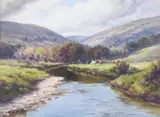 Charles McAuley, Cattle By The Dunn, Oil on Canvas