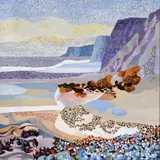 Desmond Kinney, Pointilist Seascape, Acrylic on Board