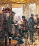 Gerry Glynn, Spreading the News, Oil on Panel