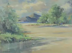 George Gillespie, At Lackagh, Co. Donegal, Oil on Board