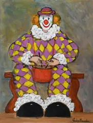 Gladys Maccabe, On the Drums, Oil on Board