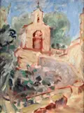 Grace Henry, Italian Church, Oil on Board