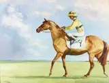 Peter Curling, Heading to the Start, Oil on Board