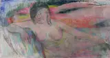 Stella Steyn, Reclining Nude, Oil on Canvas Laid on Board