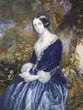George Baxter, The Day Before Marriage, 1854, colour wood block on paper