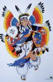 Radford Blackrider, Men's Traditional, 1993, acrylic and ink on archival mat board