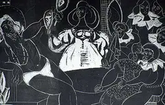 Ghitta Caiserman-Roth, The Wedding of Sampson #1/7/5th state, 1951, lithograph on paper