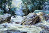 William Malcolm Cutts, A Sketch in North Wales, 1912, watercolour and gouache on artist board