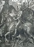 Albrecht Durer, Knight, Death and Devil ['Der Reuter'], 1513, etching on paper