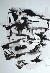 Lise Gervais, Orchestre Regale, 1957, ink and watercolour on paper