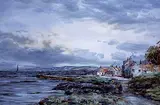 John Hamilton Glass, Untitled - Coastal Village, watercolour and gouache on paper