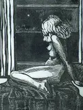 William Frederick George Godfrey, Evening Star #10/100, wood block on paper