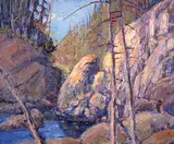 James Henderson, Untitled - Sooke River Canyon, 1924, oil on panel